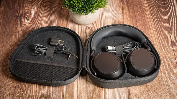 The Sennheiser Momentum 4 in their compact case. Picture: Noel Campion.